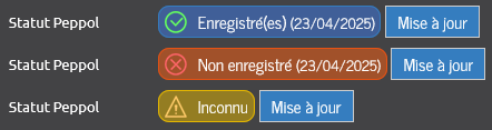 Statut Peppol du client