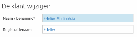 Wettelijke benaming zoals geregistreerd