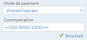 Ajouter une communication (structurée ou non) à vos factures